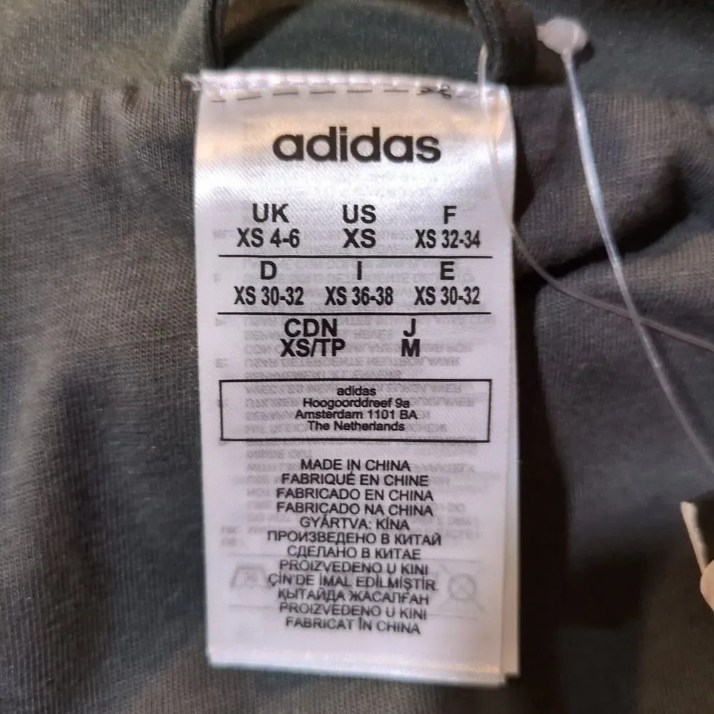 Adidas Track Jacket Olive Green Womens‎ XS Zoe Saldana Legacy Streetwear Gym Run